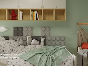 miętowy pokój dla chłopca, fana klocków lego, prosty, cieply, z meblami IKEA - zdjęcie od Wydział Spraw Wewnętrznych
