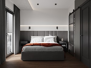 nowoczesne mieszkanie w ciemnej tonacji w lekkim stylu soft loft - zdjęcie od Wydział Spraw Wewnętrznych