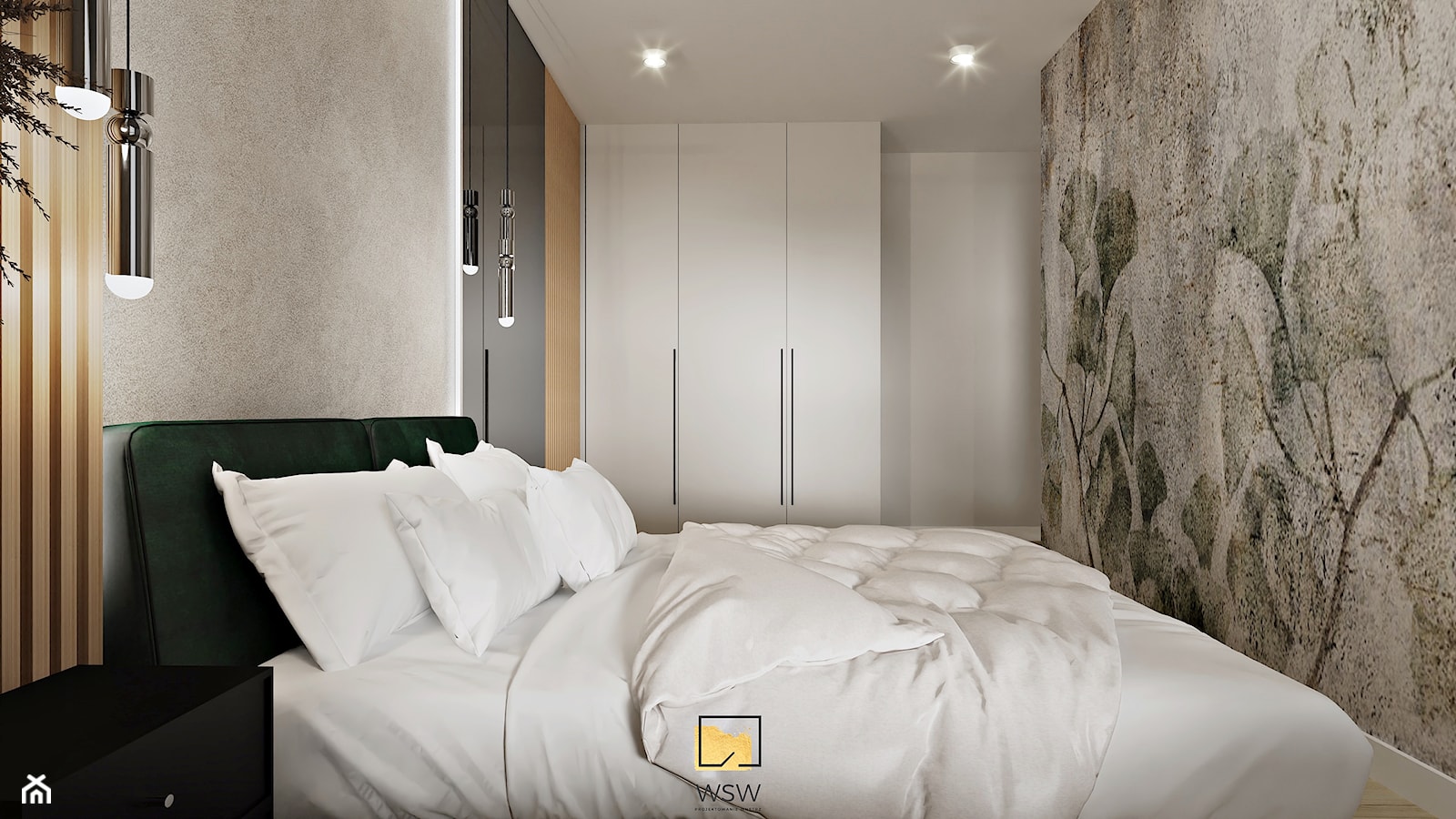 Elegancka sypialnia w stylu soft loft - zdjęcie od Wydział Spraw Wewnętrznych - Homebook