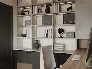 nowoczesne mieszkanie w ciemnej tonacji w lekkim stylu soft loft - zdjęcie od Wydział Spraw Wewnętrznych