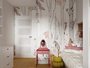 pokój dwóch sióstr - 12m2 z leśnymi zwierzątkami i różowym akcentem - zdjęcie od Wydział Spraw Wewnętrznych