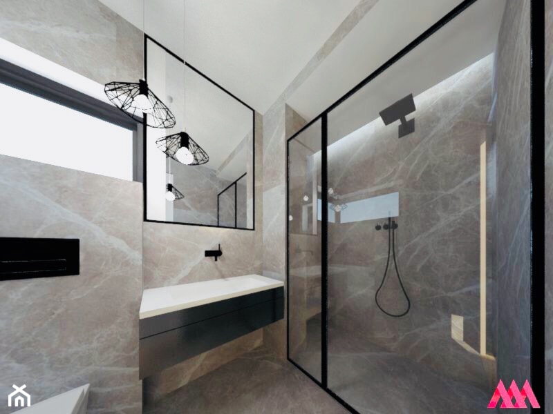 Sypialnia z łazienką - Łazienka, styl nowoczesny - zdjęcie od MWZ Architektura Wnętrz