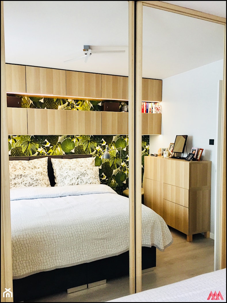 Metamorfoza Sypialni - Średnia biała sypialnia, styl nowoczesny - zdjęcie od MWZ Architektura Wnętrz - Homebook