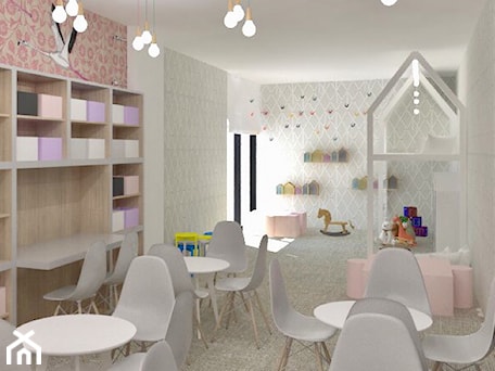 Aranżacje wnętrz - Pokój dziecka: Playroom - Duży biały różowy szary pokój dziecka dla dziecka dla nastolatka dla dziewczynki - MWZ Architektura Wnętrz. Przeglądaj, dodawaj i zapisuj najlepsze zdjęcia, pomysły i inspiracje designerskie. W bazie mamy już prawie milion fotografii!