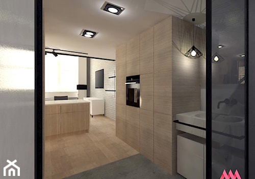 LOFT Żyrardów - Duża z punktowym oświetleniem łazienka z oknem - zdjęcie od MWZ Architektura Wnętrz