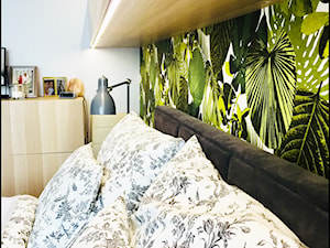 Metamorfoza Sypialni - Mała biała sypialnia, styl nowoczesny - zdjęcie od MWZ Architektura Wnętrz