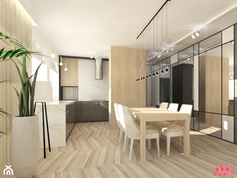 Mieszkanie 70m2 w Piasecznie - Kuchnia, styl nowoczesny - zdjęcie od MWZ Architektura Wnętrz