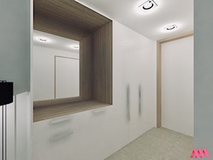 Pokój hotelowy - Średni biały hol / przedpokój - zdjęcie od MWZ Architektura Wnętrz