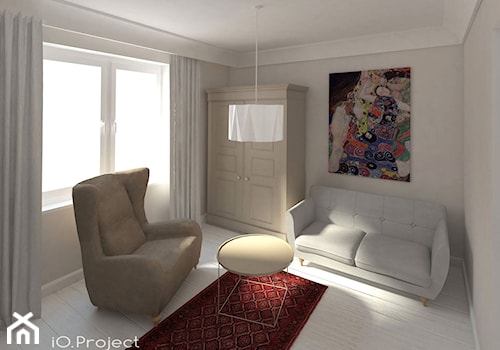 Dom w Nasielsku - Średnia szara sypialnia, styl vintage - zdjęcie od iO Project