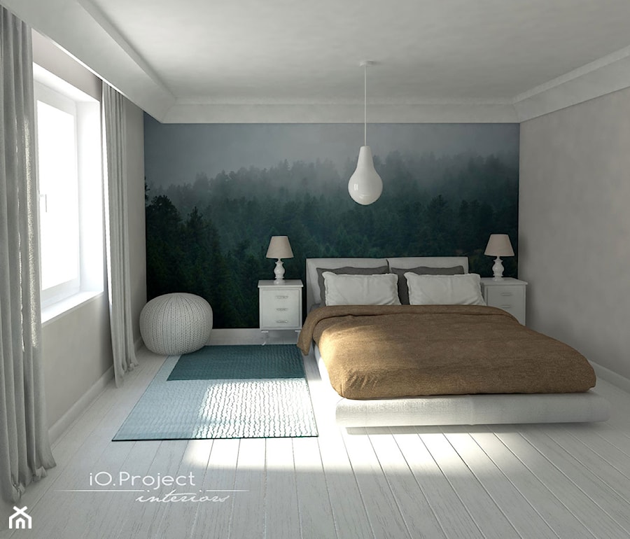 Dom w Nasielsku - Średnia szara sypialnia, styl tradycyjny - zdjęcie od iO Project
