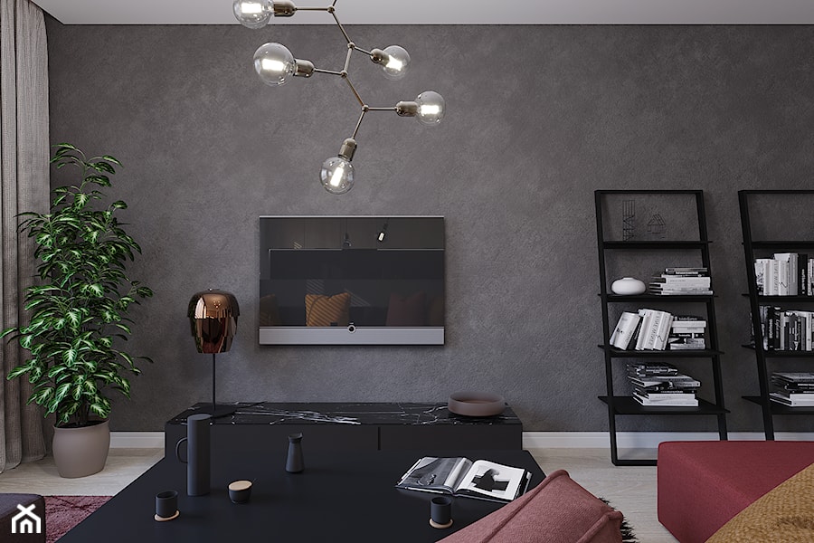 Projekt wnętrza mieszkania 143 m2 - Salon, styl nowoczesny - zdjęcie od Marcin Tomaszewski - Studio Projektowe