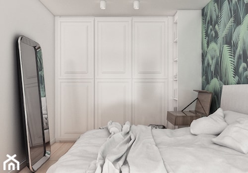Wnętrza domu w Konstancinie - Średnia biała z biurkiem sypialnia, styl nowoczesny - zdjęcie od Ev Architects