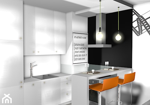 projekt mieszkania 40m2 - Kuchnia, styl minimalistyczny - zdjęcie od KRAMKOWSKA | PRACOWNIA WNĘTRZ