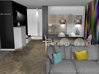 projekt przestrzeni wspólnej w mieszkaniu na Żoliborzu