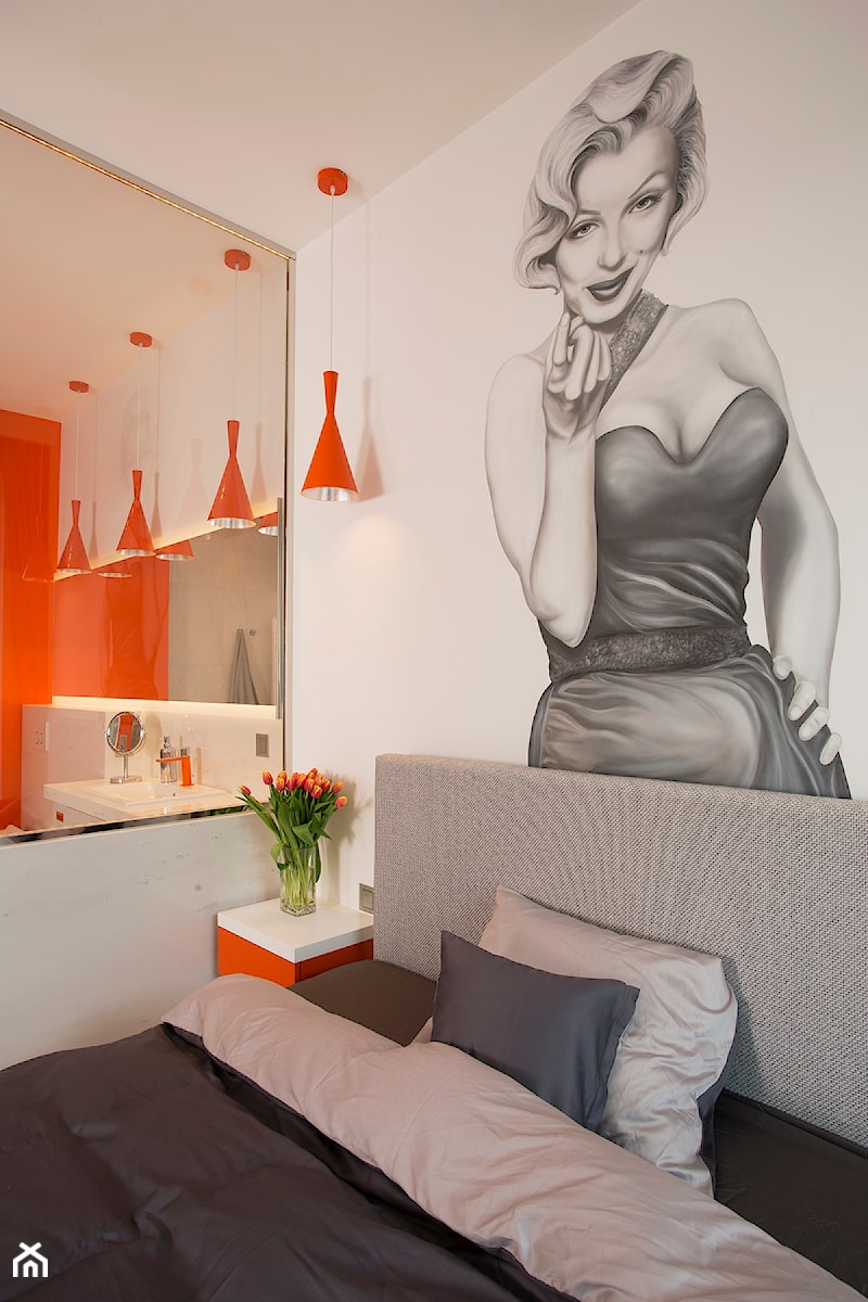 Mieszkanie na Powiślu - Sypialnia, styl minimalistyczny - zdjęcie od KRAMKOWSKA | PRACOWNIA WNĘTRZ