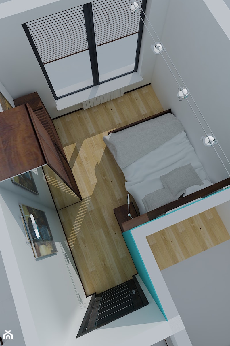 Projekt koncepcyjny mieszkania 3 - Sypialnia, styl nowoczesny - zdjęcie od KRAMKOWSKA | PRACOWNIA WNĘTRZ