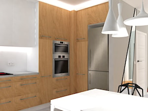 Projekt części wspólnej w mieszkaniu na Zaciszu - Kuchnia, styl nowoczesny - zdjęcie od KRAMKOWSKA | PRACOWNIA WNĘTRZ