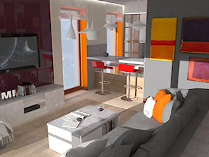Projekt mieszkania na Powiślu - Salon, styl nowoczesny - zdjęcie od KRAMKOWSKA | PRACOWNIA WNĘTRZ
