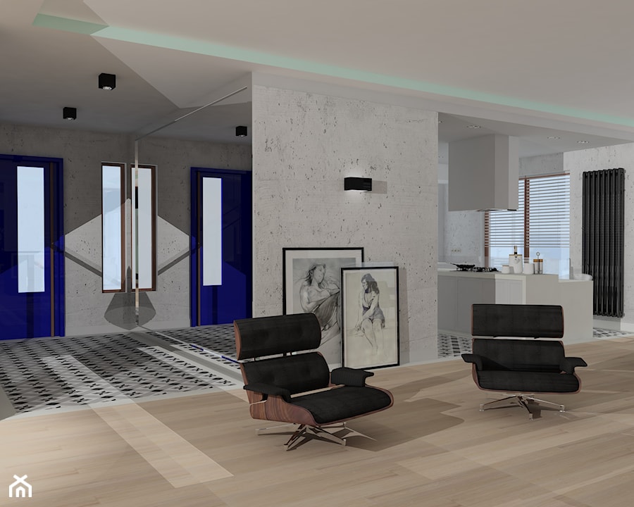 projekt parteru domu - Salon, styl minimalistyczny - zdjęcie od KRAMKOWSKA | PRACOWNIA WNĘTRZ