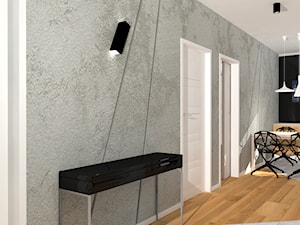 Projekt części wspólnej w mieszkaniu na Zaciszu - Hol / przedpokój, styl nowoczesny - zdjęcie od KRAMKOWSKA | PRACOWNIA WNĘTRZ