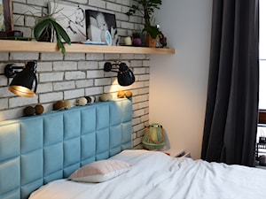 Kolorowy eklektyzm - mieszkanie w Gdyni - Sypialnia, styl skandynawski - zdjęcie od Helena Michel Design