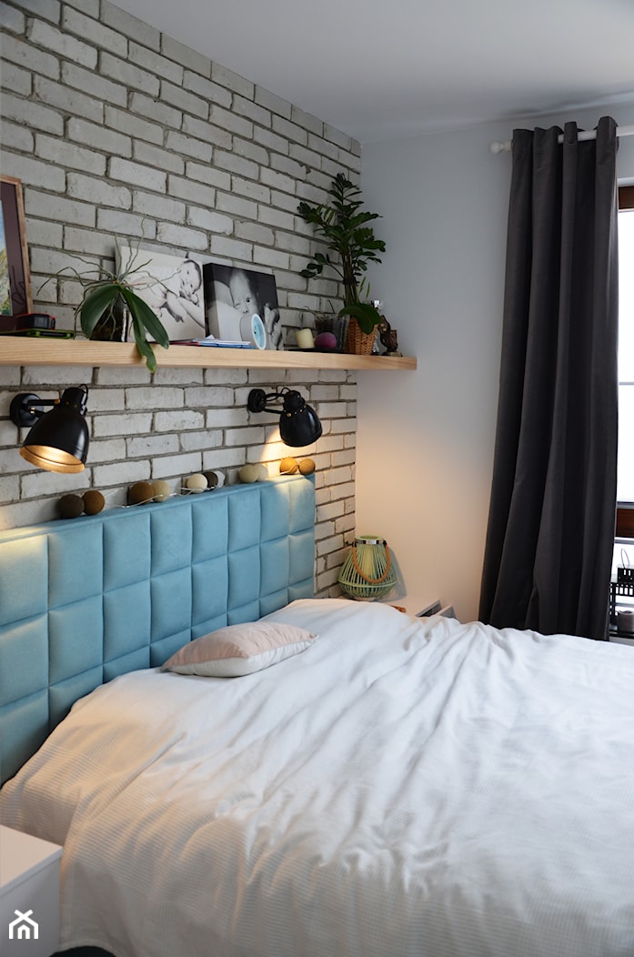 Kolorowy eklektyzm - mieszkanie w Gdyni - Sypialnia, styl skandynawski - zdjęcie od Helena Michel Design - Homebook