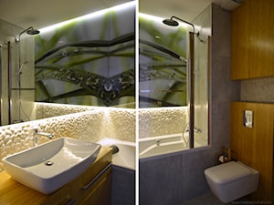 mała łazienka z poczuciem przestrzeni - zdjęcie od Helena Michel Design