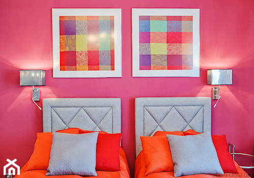 Kolorowe studio - Sypialnia, styl nowoczesny - zdjęcie od Helena Michel Design