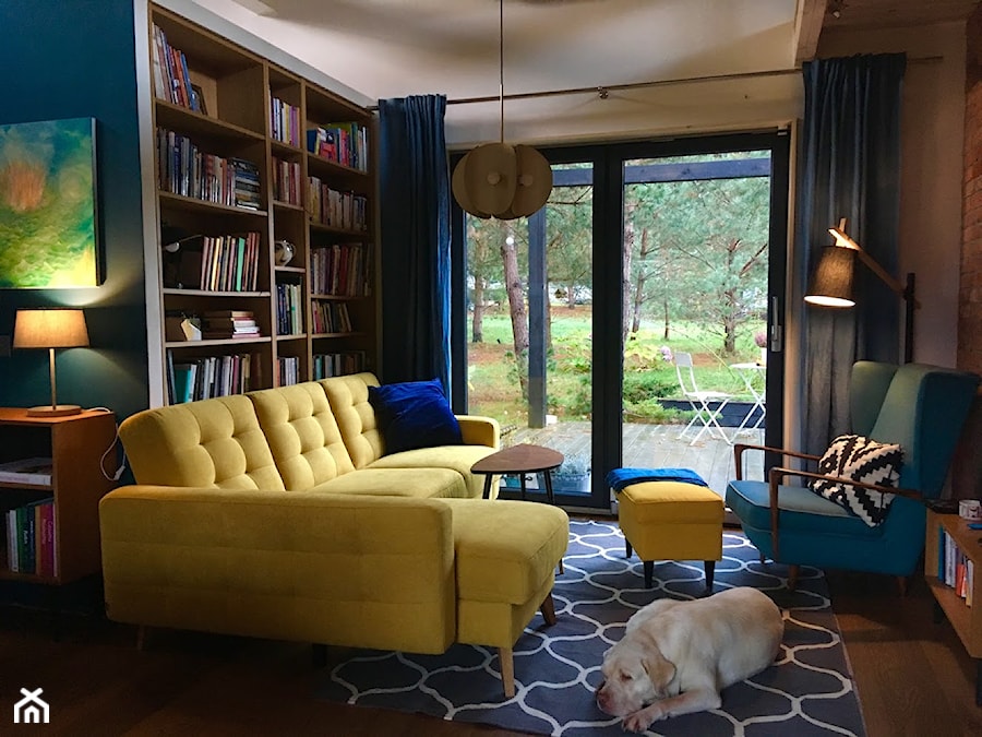 salon domu na skraju lasu - zdjęcie od Helena Michel Design