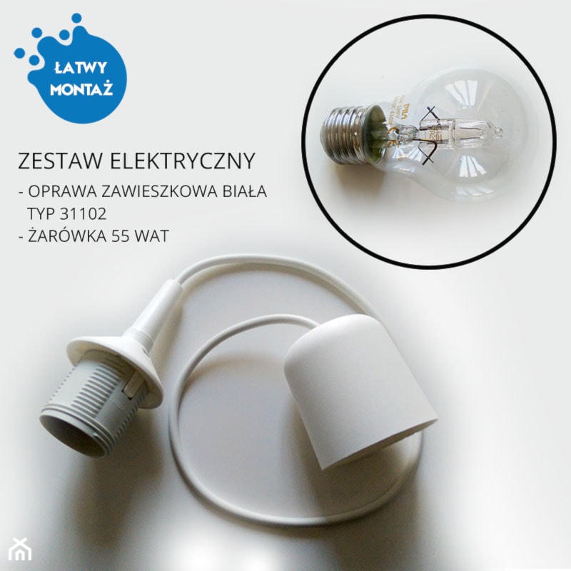 Lampa KOPERTA zestaw elektryczny - zdjęcie od gotkadizajn