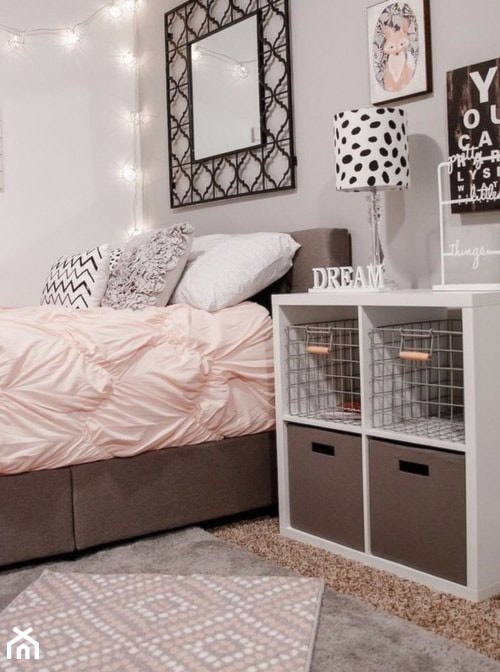 Mała szara sypialnia, styl nowoczesny - zdjęcie od Tamara Klupińska - Homebook
