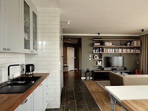 Mieszkanie Rumia 1 - Mała z salonem biała kuchnia jednorzędowa, styl nowoczesny - zdjęcie od Gago Home
