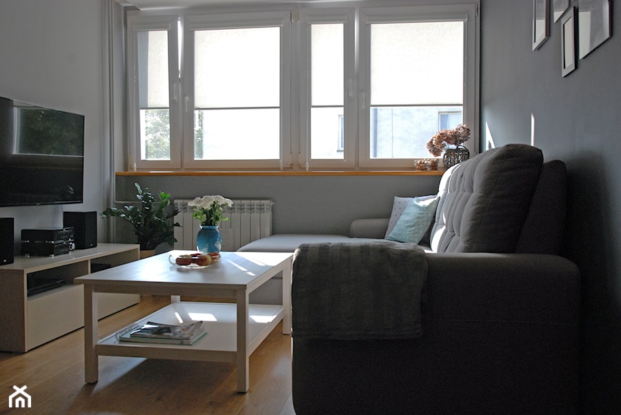 Mieszkanie Oleśnica 1 - Mały szary salon, styl nowoczesny - zdjęcie od Gago Home