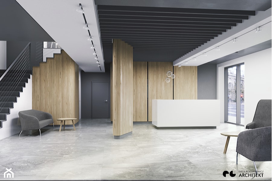 Przestrzeń biurowa w Kobiernem k. Warszawy - Wnętrza publiczne, styl nowoczesny - zdjęcie od Emilia Bogdanowicz ARCHITEKT