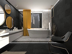 B L A C K BATHROOM - Łazienka, styl nowoczesny - zdjęcie od MK Architektura Wnętrz