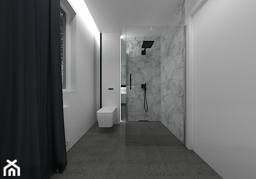 Minimalistyczna łazienka *D.O - Średnia na poddaszu łazienka z oknem, styl minimalistyczny - zdjęcie od MK Architektura Wnętrz
