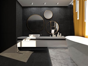 B L A C K BATHROOM - Łazienka, styl nowoczesny - zdjęcie od MK Architektura Wnętrz
