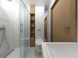 Mała łazienka w Częstochowie. *ww - Mała na poddaszu bez okna łazienka, styl nowoczesny - zdjęcie od MK Architektura Wnętrz