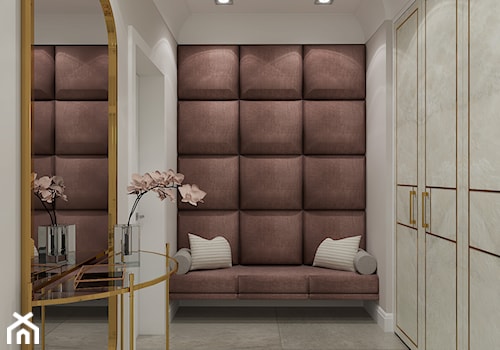 PROJEKT WNĘTRZ DOMU /200 - Średnia garderoba oddzielne pomieszczenie, styl glamour - zdjęcie od EKLEKT DESIGN