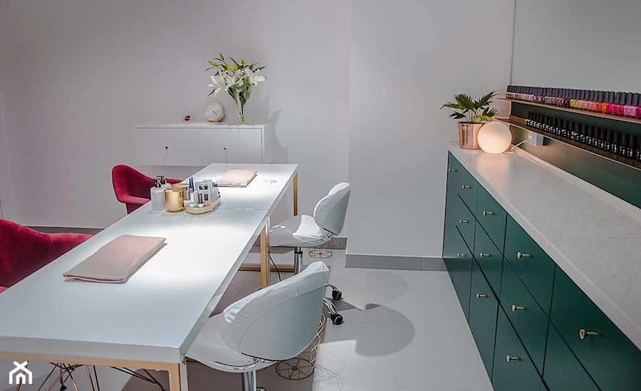 Salon manicure i pedicure na Powiślu - Wnętrza publiczne, styl nowoczesny - zdjęcie od Karina Urbańska interiors