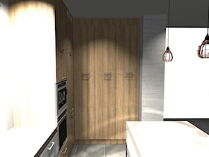 Kuchnia beton + drewno WERSJA NR 1 - Kuchnia, styl nowoczesny - zdjęcie od DW Wnętrza