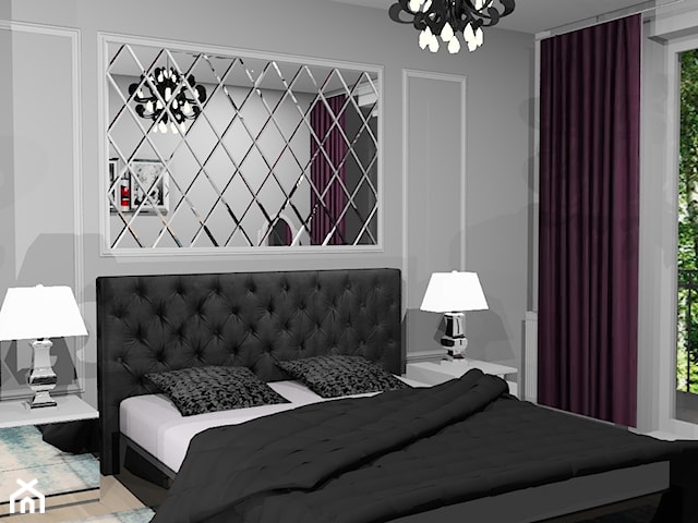 Sypialnia nowoczesna z nutką stylu glamour