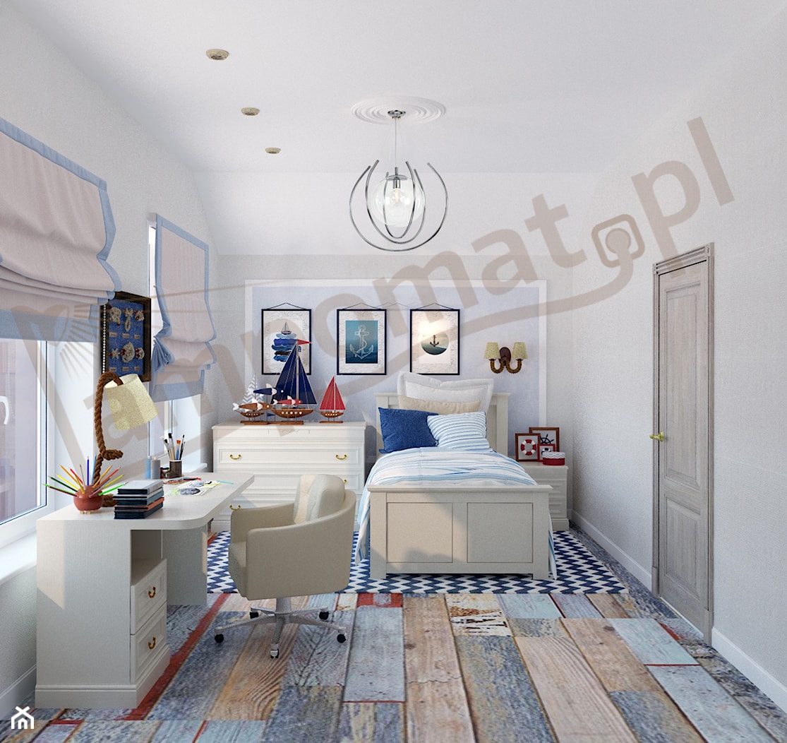 Sypialnia w stylu rustykalnym z lampami Aldex - zdjęcie od Lampomat - Homebook