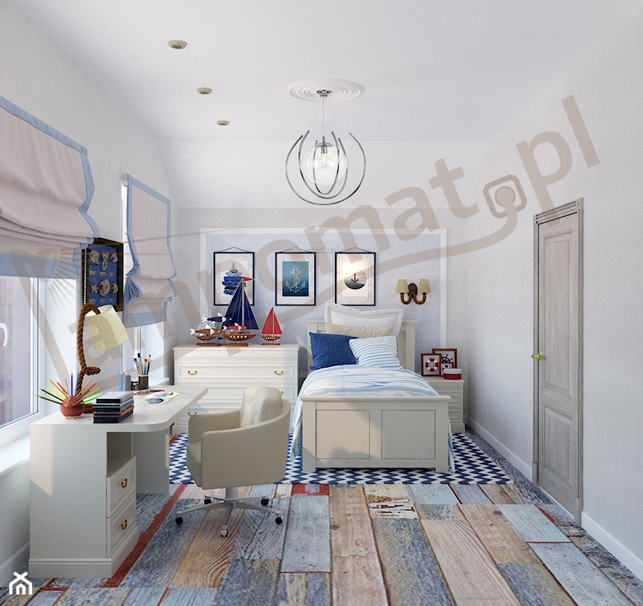 Sypialnia w stylu rustykalnym z lampami Aldex - zdjęcie od Lampomat