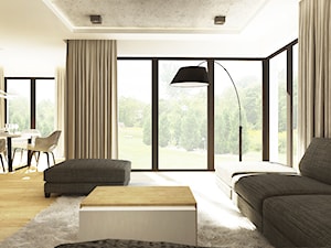 Projekt wnętrz domu jednorodzinnego 90m2 - Salon, styl nowoczesny - zdjęcie od MUW studio