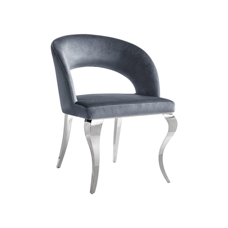Krzesło glamour Anatole Dark Grey - nowoczesne krzesło tapicerowane - zdjęcie od BellaCasa.co - Homebook