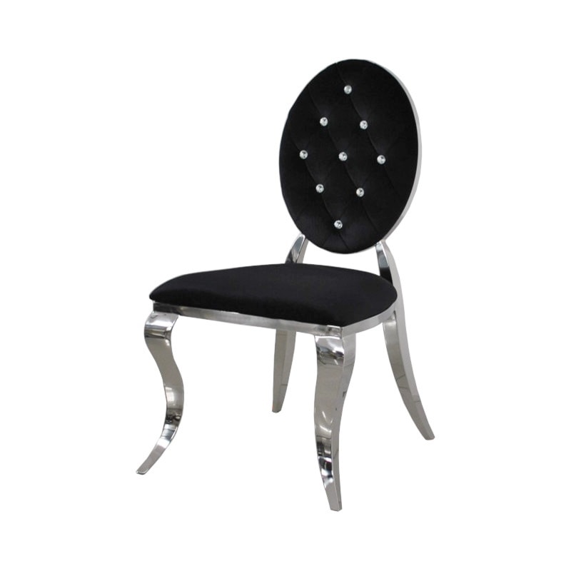 Krzesło Ludwik II Black Crystals - krzesło pikowane od BellaCasa.co - zdjęcie od BellaCasa.co - Homebook