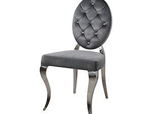 Krzesło glamour Leonardo Dark Grey - krzesło pikowane guzikami - zdjęcie od BellaCasa.co