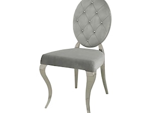 Krzesło glamour Leonardo Silver - krzesło pikowane kryształkami - zdjęcie od BellaCasa.co
