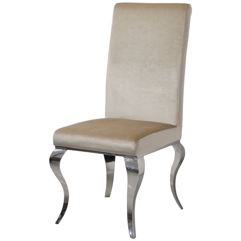 Krzesło glamour Premier Beige - nowoczesne krzesło tapicerowane - zdjęcie od BellaCasa.co - Homebook